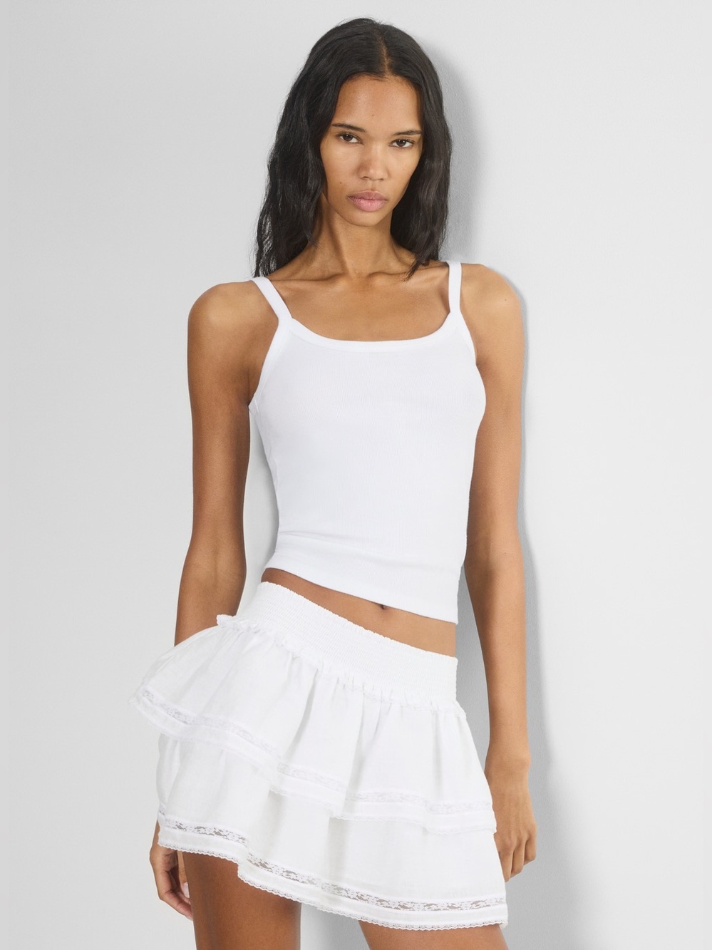 Aritzia Sunday Best Pixie White Linen Skirt